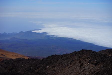 特内里费岛, 前景, 好的视图, 远见, 雾, 云彩, 海雾的