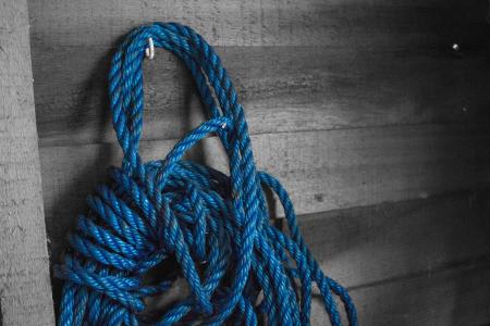 蓝色, 绳子, 谷仓, 牛仔, 帘线, 蓝绳, 棚里