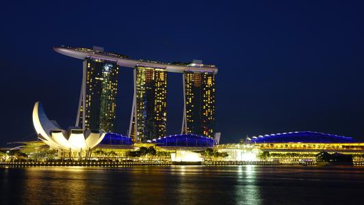 新加坡, 滨海湾金沙, 具有里程碑意义, 李显龙博物馆, 新加坡河, 蓝蓝的天空, 酒店