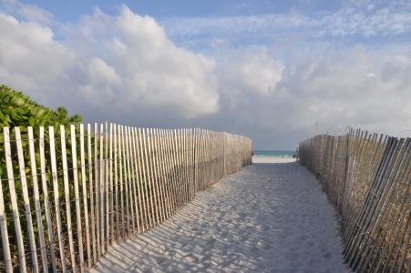 迈阿密, 海滩, 栅栏