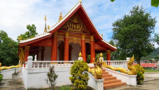 老挝, 琅勃拉邦, 亚洲, 寺, 佛教
