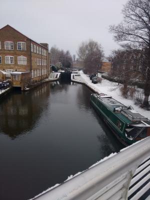 运河, 雪, 赫默尔亨普斯特德亨普斯特德, 冬天, 感冒, 水, 景观