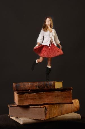 书籍, 女孩, 芭蕾舞团, 学生