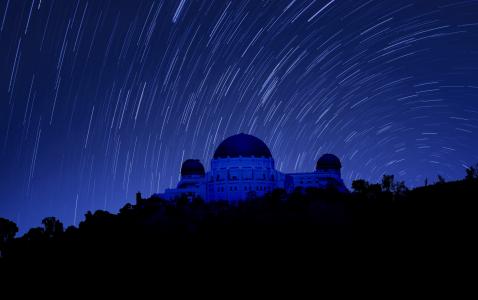 格里菲斯天文台, 夜间摄影, 洛杉矶, 天文摄影, adobe photoshop, 银河, 摄影