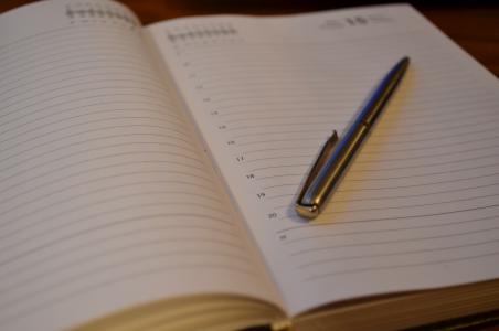 日记, 钢笔, 笔记本, 工作, 秘书, 规划