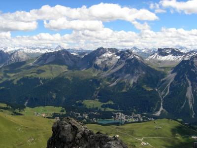 阿罗萨, 瑞士, 山, 天空, 山脉, 云彩, 自然