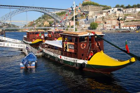 小船, 波尔图, 葡萄牙, 河, 杜罗河, 铁桥