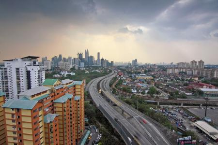 吉隆坡, berembang 平, 雨后, 戏剧性的天空