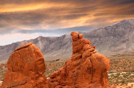红色的岩石, 拉斯维加斯, 火之谷, 国家公园, 沙漠, 消防, 岩石