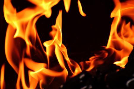 消防, 碳, 木炭, 热, 余烬, 烧烤, 发光