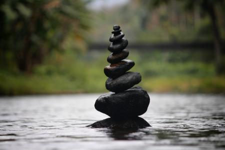 鹅卵石, 平衡的鹅卵石, 水, 平衡, 岩石, 自然, 石头
