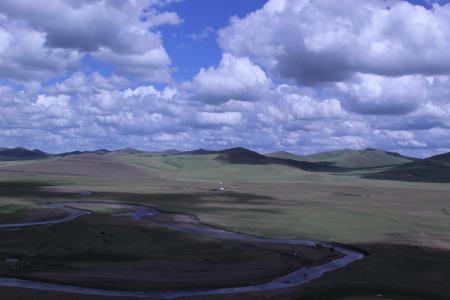 内蒙古, 草原, 蓝蓝的天空