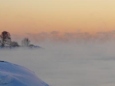 雾, 雾, 灯塔, 雪, 冬天, 雪景, 冬天的魔法