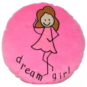 枕头, 女孩, 娃娃, 粉色, 插图, 可爱