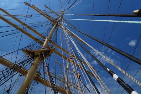帆船, 绳索, 绳子, 桅杆, 绳梯, 船用绳索, 滑轮