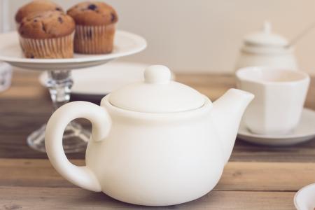 茶党, 茶壶, 茶, 松饼, 茶-热饮料, 杯, 食品