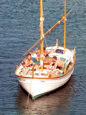 帆船, 用于锚, 运气, 弛豫, 休息, 安静, 阳光明媚