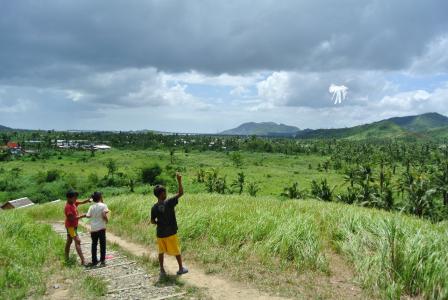 男孩, 风筝, 菲律宾, 农村