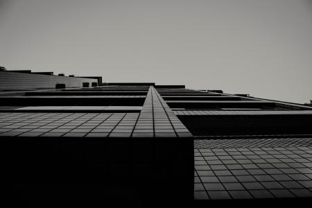 建筑, 黑白, 建设, 低角度拍摄, 观点, 天空, 摩天大楼