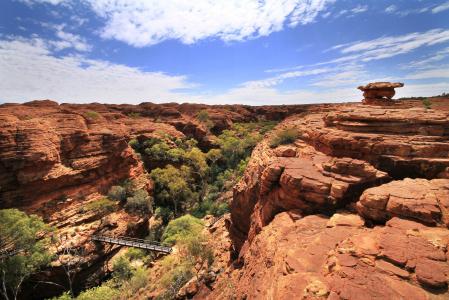 国王峡谷, 徒步旅行, 澳大利亚, 北领地, 景观, 户外, 旅游