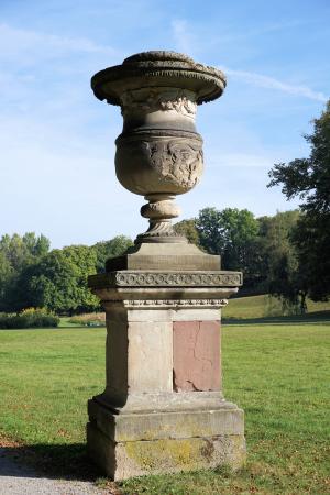 wilhelmsthal, 公园, 花瓶, 感兴趣的地方, 城堡公园, 花园, 雕像