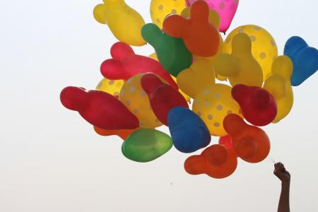 气球, 颜色, 多彩, 幸福, 快乐, 生日, 生日气球