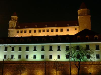 斯洛伐克, 布拉索夫, 城堡, 晚上
