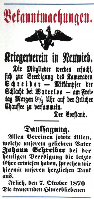 报纸广告, 关闭, 的, 德国莱茵集团, 自, 1870, 古代书面