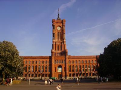rotes 市政, 柏林, 市政厅, 德国, 建设, 建筑, 旅游
