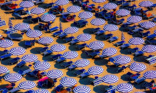 海滩, 沙子, 遮阳伞, 旅游, 度假, 假日, 夏季