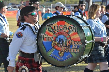 管子和鼓, 凯尔特节日, 高地运动会, 图森消防管和鼓