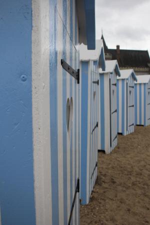 门, 海滩, 蓝色, 厕所, dom
