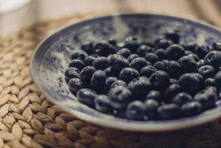 板, 蓝莓, 食品, 甜点, 新鲜, 蓝莓, 浆果