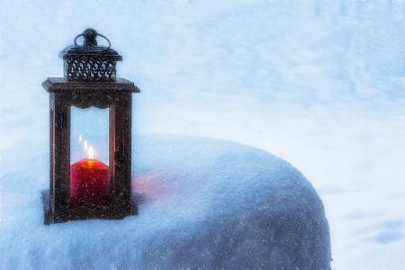 灯笼, 蜡烛, 光, 心情, 烛光, 浪漫, 雪