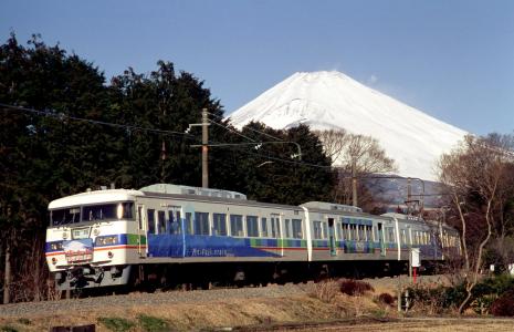 铁路, 日本, 富士, 山, 著名, 火车, 旅行