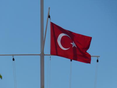 国旗, 打击, 颤振, 旗帜, 土耳其, 桅杆, 星级