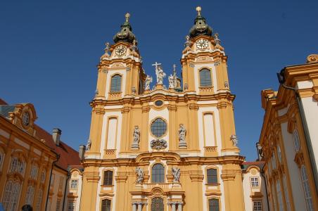 奥地利, 梅尔克, 修道院, 教会, 建筑, 纪念碑, 宗教