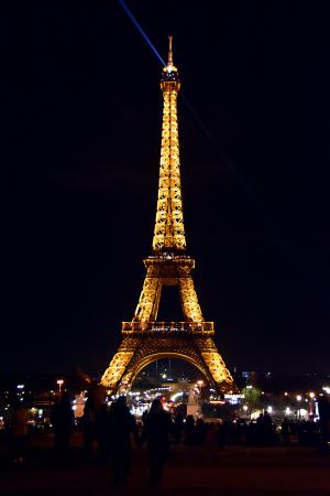 巴黎, 法国, 晚上, 光, 城市, 建筑, 城市