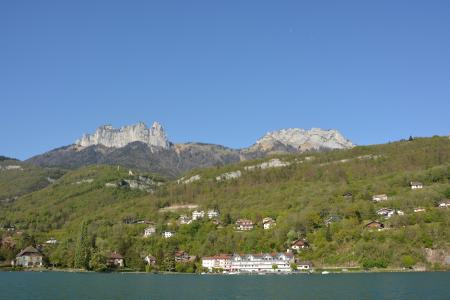 阿讷西, 阿尔卑斯山, 山, 高级上萨瓦省, 天空, 蓝色, 格勒诺布尔湖