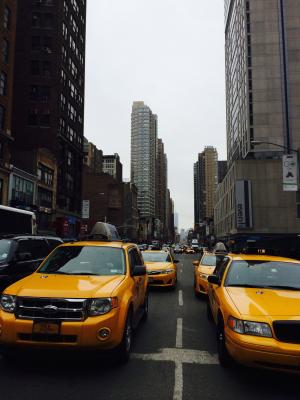 出租车, 交通, 纽约, 道路, 城市