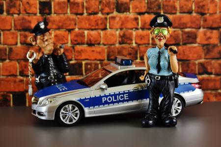 警察, 警务人员, 警察检查, 梅赛德斯奔驰, 图, 有趣, 汽车模型
