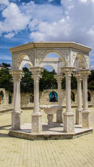 柱, 柱廊, 修道院, 列, 塞浦路斯, 建筑