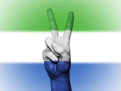 塞拉利昂, 和平, 手, 国家, 背景, 旗帜, 颜色