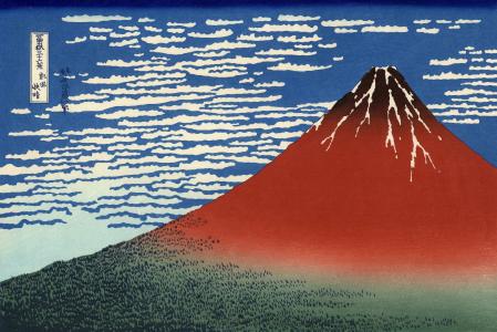 富士山, 火山, 日本, 绘画, 富士, 山, 装载