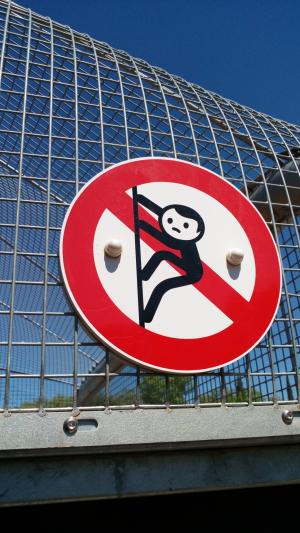 禁令, 猴子, 儿童, 爬上