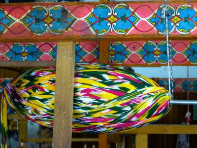 丝绸厂, web 框架, 丝绸, 多彩, 模式, 编织, 物质