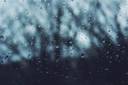 湿法, 玻璃, 黑暗, 雨, 水, 滴眼液, 雨滴