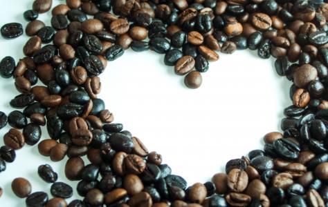 咖啡, 咖啡厅, 咖啡豆, 豆, 爱, 心