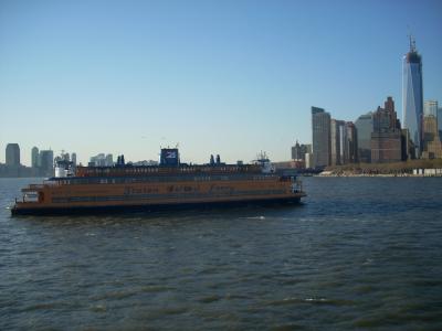 史坦顿岛渡轮, 天星渡轮码头, 纽约城, 水, 河, 纽约