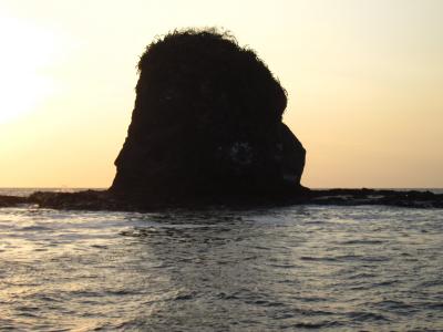 岛屿, 高, 空无一人, 岩石, 剪影, 海, 哥斯达黎加